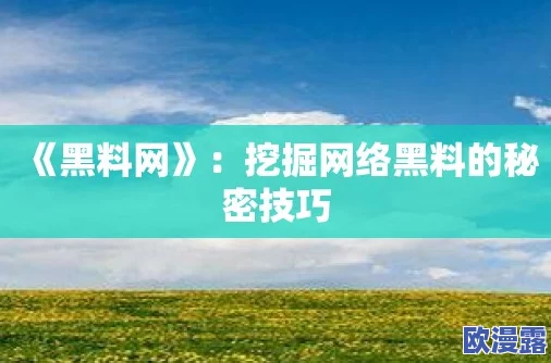黑网料最新推荐：2023年最受欢迎的黑网资源与使用技巧大盘点